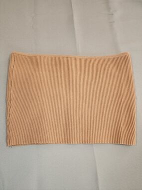 Kendall & Kylie Nude Ribbed Tube Top